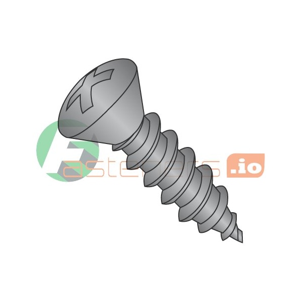 Newport Fasteners Sheet Metal Screw, #8 x 3/4 in, Zinc Plated Steel Oval Head Phillips Drive, 10000 PK 591320 - main